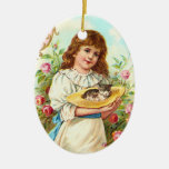 Victorian Cat Christmas Ornament