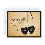 Victorian Chandelier • black & cream RSVP invitations
