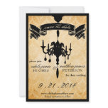 Victorian Chandelier • black & cream Save the Date invitations