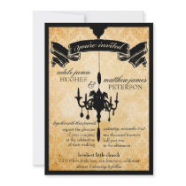 Victorian Chandelier • black & cream Wedding