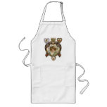 Victorian Cherub Heart Apron White