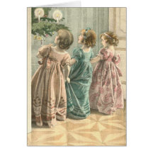 Victorian Children Christmas Card