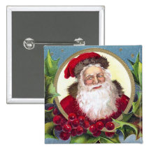 Victorian Christmas Button Pin