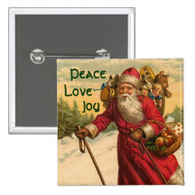 Victorian Christmas Button Pin