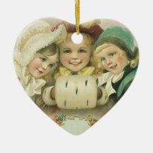 Victorian Christmas Children; Best Friends Christmas Ornament