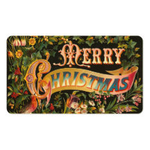 Victorian Christmas Gift Tags or Mini Greetings Business Card