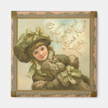 Victorian Christmas Magnet for Stocking Stuffers!