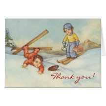 Victorian Christmas Thank you Card