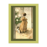 Victorian Christmas Tree and LIttle Girl Cards postcards