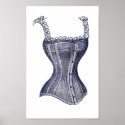 Victorian Corset or Bustier, Great Vintage Image posters