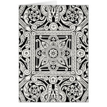 Victorian Decorative Design Pattern Greeting Cards