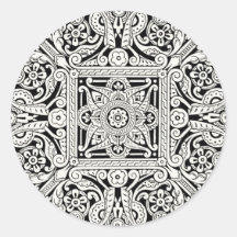 Victorian Decorative Design Pattern Sticker
