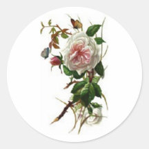 Victorian delicate flower stickers
