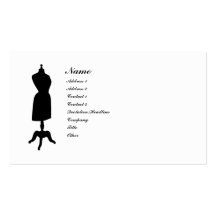 Victorian Dress Form Silhouette Business Card Templates