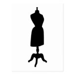 Victorian Dress Form Silhouette Post Card