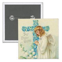 Victorian Easter Angel Button