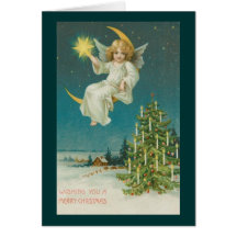 Victorian Era Angel Christmas Card