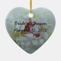 Victorian Floral Peonies Christmas WeddingOrnament