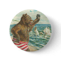 Victorian Funny Bears Button
