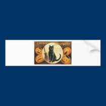 Victorian Halloween Card 5228 bumper stickers