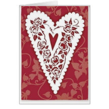 Victorian Heart Lace Card