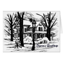 Victorian House Christmas card