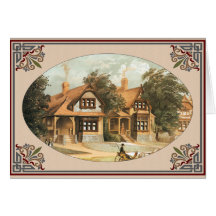 Victorian House Wide Greeting Card