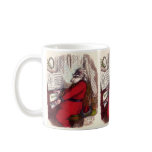 Victorian Illustration Santa Claus Playing Piano mugs