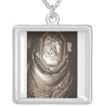 Victorian Iron coffin print necklace