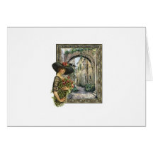 Victorian lady abroad greeting cards