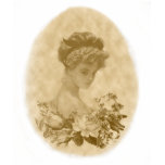 Victorian Lady and Flower T-shirt