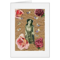 Victorian Lady and the Rose Greeting Cards