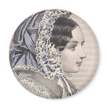 Victorian Lady in a Bonnet by Jules David magnets