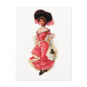 Victorian Lady in Pink Dress postcards
