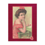 Victorian Lady Will You be my Valentine Postcard