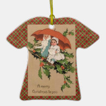 Victorian Little Girls Christmas Tree Ornament