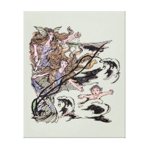 Victorian Mermaids Gallery Wrap Canvas