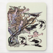 Victorian Mermaids Mousemat