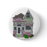 Victorian Painted Lady - Green/Pink buttons