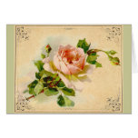 Victorian Pink Rose Cards