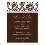 Victorian Romance Save The Date Postcard (Pink)