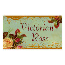 Victorian Rose Custom Standard Size Business Cards