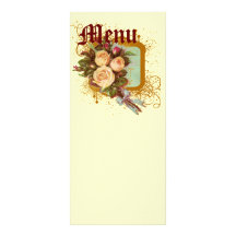 Victorian Rose Elegant Personalised Rack Card