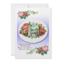 Victorian Roses Vinatge Art Invitation Template