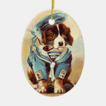 Victorian Sailor Dog Christmas Ornament
