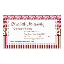 Victorian Saloon Elegant Wild West Cowgirl Damask Business Card Templates