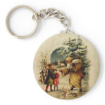 Victorian Santa keychains