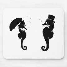 Victorian Seahorses Mouse Pad