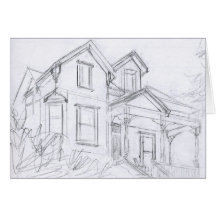 Victorian sketch greeting card
