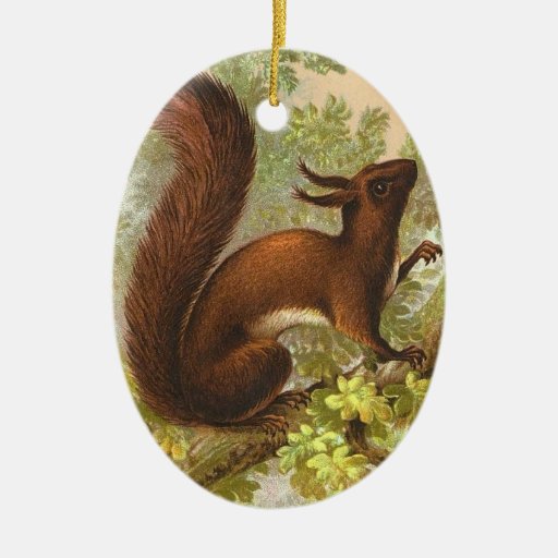 Victorian Squirrel Christmas Ornament